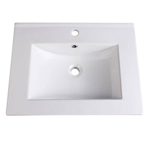 Fresca FVS8125WH Allier 24" White Integrated Sink with Countertop