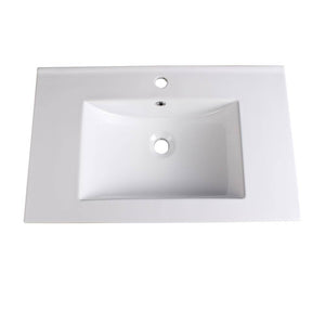 Fresca FVS8130WH Allier 30" White Integrated Sink with Countertop