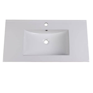 Fresca FVS8136WH Allier 36" White Integrated Sink with Countertop