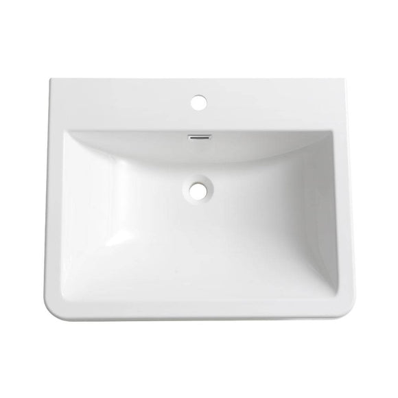 Fresca FVS8525WH Milano 26" White Integrated Sink with Countertop