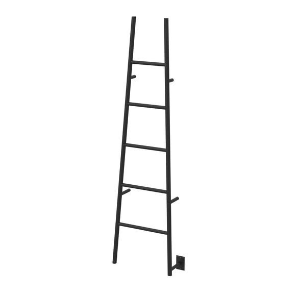 Amba ASMB Jeeves Heated 75" Towel Warmer Rack Ladder with 5 Bars, Matte Black