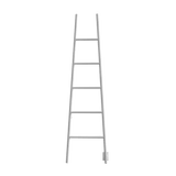 Amba ASW Jeeves Heated 75" Towel Warmer Rack Ladder with 5 Bars, White Finish