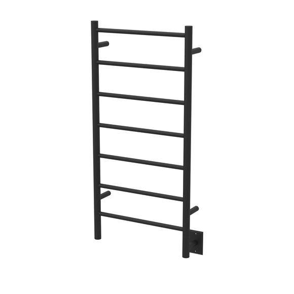 Amba Jeeves FSMB Classic Ladder Style Towel Warmer with 7 Bars, Matte Black Finish