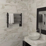 Amba HSMB Towel Warmer with 7 Straight Bars, Matte Black Finish