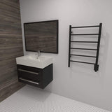 Amba Jeeves JSMB Classic Ladder Style Towel Warmer with 6 Bars, Matte Black Finish