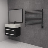 Amba Jeeves KSMB Towel Warmer with 10 Straight Bars, Matte Black Finish