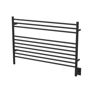 Amba Jeeves LSMB Towel Warmer with 10 Straight Bars, Matte Black Finish