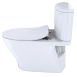 TOTO MS442234CEFG#01 Nexus Two-Piece Elongated Universal Height Toilet with SoftClose Seat, WASHLET+ Ready, Cotton White