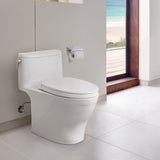 TOTO MS642124CUFG#01 Nexus 1.0 GPF One Piece Elongated Chair Height Toilet with Tornado Flush Technology - Seat Included