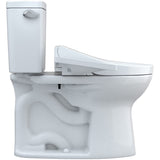 TOTO MW7763074CSFG.10#01 Drake Two-Piece 1.6 GPF Washlet+ Toilet with C2 Bidet Seat, 10" Rough-in, Cotton White