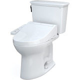 TOTO MW7863074CEG#01 Drake Washlet+ 1.28 GPF Elongated Two-Piece Toilet with Washlet Bidet Seat, Standard Height