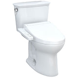 TOTO MW7863074CEFG#01 Drake Washlet+ 1.28 GPF Elongated Two-Piece Toilet with Washlet Bidet Seat