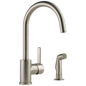 Peerless P199152LF-SS Precept Single Handle Kitchen Faucet with Side Spray in Stainless Finish