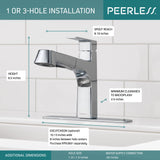 Peerless P6919LF Xander Single Handle Pullout Kitchen Faucet in Chrome Finish