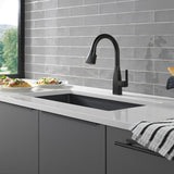 Peerless P7919LF-BL Xander Single Handle Pulldown Kitchen Faucet in Matte Black Finish