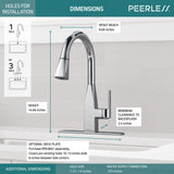 Peerless P7919LF Xander Single Handle Pulldown Kitchen Faucet in Chrome Finish