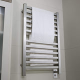 Amba Quadro Q-2033 Dual-Purpose Towel Warmer and Radiator with 12 Bars, Brushed Finish