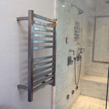 Amba Quadro Q-2033 Dual-Purpose Towel Warmer and Radiator with 12 Bars, Brushed Finish