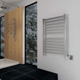 Amba Quadro Q-2033 Dual-Purpose Towel Warmer and Radiator with 12 Bars, Polished Finish