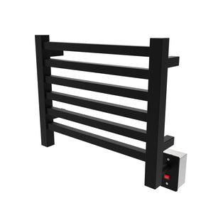 Amba Quadro Q-2016 Dual-Purpose Towel Warmer and Radiator with 6 Bars, Matte Black Finish