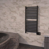 Amba Quadro Q-2042 Dual-Purpose Towel Warmer and Radiator with 16 Bars, Matte Black Finish