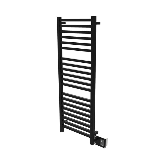 Amba Quadro Dual-Purpose Towel Warmer and Radiator with 20 Bars, Matte Black Finish