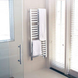 Amba Quadro Dual-Purpose Towel Warmer and Radiator with 20 Bars, Polished Finish