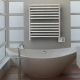 Amba Quadro Q-2833 Dual-Purpose Towel Warmer and Radiator with 12 Bars, Brushed Finish