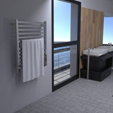 Amba Quadro Q-2833 Dual-Purpose Towel Warmer and Radiator with 12 Bars, Polished Finish