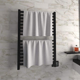 Amba Quadro Q-2842 Dual-Purpose Towel Warmer and Radiator with 16 Bars, Matte Black Finish