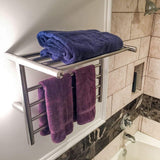 Amba RSH-P Radiant Shelf Towel Warmer with 8 Bars, Polished Finish