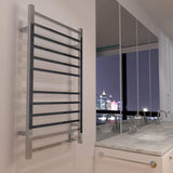 Amba RSWHL-P Radiant Large Hardwired Square Towel Warmer with 12 Square Bars, Polished Finish