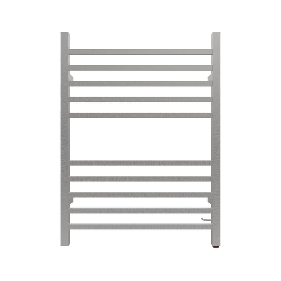 Amba RSWP-B Radiant Square Plug-In Towel Warmer with 10 Straight Bars, Brushed Finish