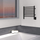 Amba RWHS-SMB Radiant Small Hardwired Towel Warmer with 7 Straight Bars, Matte Black