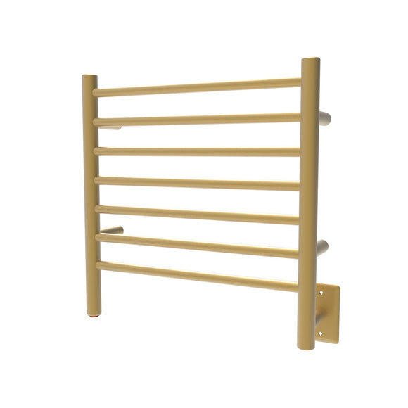 Amba RWHS-SSB Radiant Small Hardwired Towel Warmer with 7 Straight Bars, Satin Brass Finish