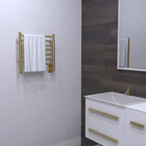 Amba RWHS-SSB Radiant Small Hardwired Towel Warmer with 7 Straight Bars, Satin Brass Finish