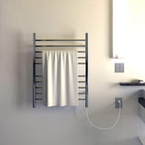 Amba RWP-SP Radiant Plug-in Straight Towel Warmer with 10 Straight Bars, Polished Finish