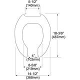 TOTO SC134#01 Elongated Commercial Open Front Toilet Seat with Lid, Cotton White