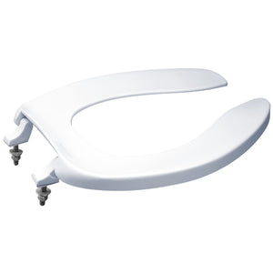 TOTO SC534#01 Elongated Commercial Open Front Toilet Seat, Cotton White