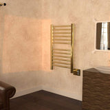 Amba Sirio S-2133 Towel Warmer and Radiator in Satin Brass Finish