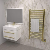 Amba Sirio S-2142 Towel Warmer and Radiator in Satin Brass Finish