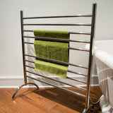 Amba Solo SAFSP-33 Freestanding Towel Warmer with 10 Bars, Polished Finish