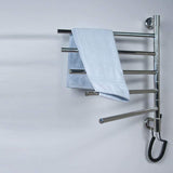 Amba Jack D005 Swivel 5 Bar Compact Towel Warmer, Polished Finish