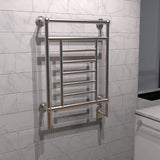 Amba T-2536 Traditional Towel Warmer with 8 Round Bars, Brushed Finish