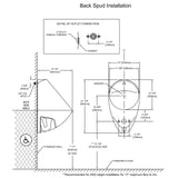 TOTO UT105UVG#01 Commercial 0.125 GPF High-Efficiency Washout Urinal with 3/4" Back Spud Inlet