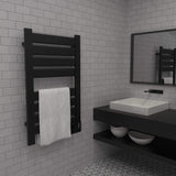 Amba Vega V-2338 Dual-Purpose Towel Warmer and Radiator with 8 Panels, Matte Black Finish