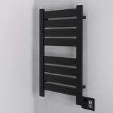 Amba Vega V-2338 Dual-Purpose Towel Warmer and Radiator with 8 Panels, Matte Black Finish