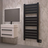 Amba Vega V-2356 Dual-Purpose Towel Warmer and Radiator with 8 Panels, Matte Black Finish