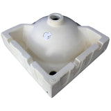 ALFI Brand AB104 White 15" Round Corner Wall Mounted Porcelain Bathroom Sink