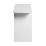 ALFI Brand ABST77 Arched White Matte Solid Surface Resin Bathroom/Shower Stool